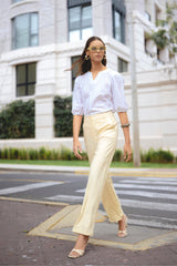 Pantalón Margot Lino Vainilla