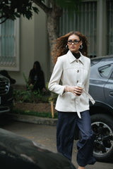 Abrigo Leticia Suede Beige