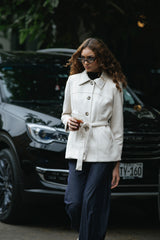 Abrigo Leticia Suede Beige