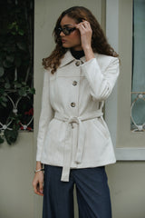 Abrigo Leticia Suede Beige
