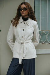 Abrigo Leticia Suede Beige