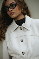 Abrigo Leticia Suede Beige