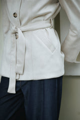 Abrigo Leticia Suede Beige