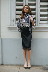 Blusa Soraida Azul Floral Print