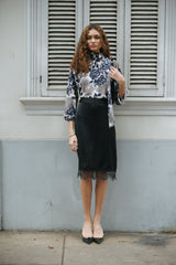 Blusa Soraida Azul Floral Print