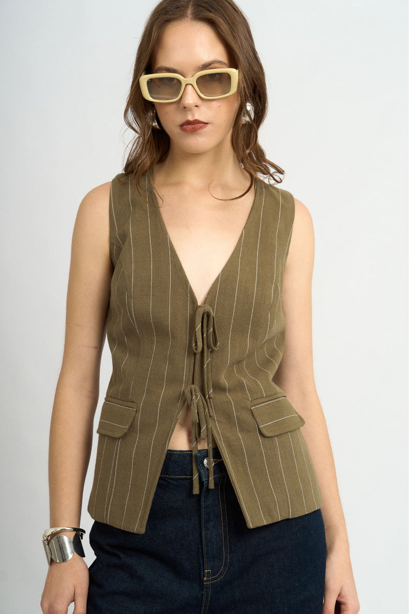 Chaleco Connie Verde Militar