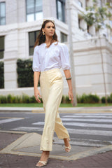 Pantalón Margot Lino Vainilla