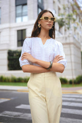 Pantalón Margot Lino Vainilla