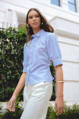 Blusa Dalila Rayas Azul