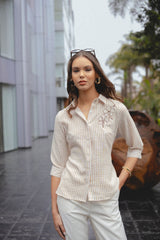Blusa Amaya Rayas Cocoa