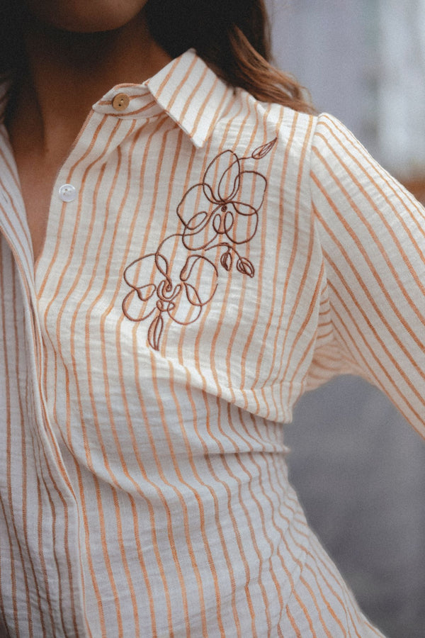 Blusa Amaya Rayas Cocoa
