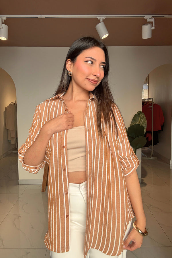 Blusa Fiorella Camel
