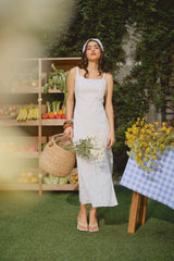 Vestido Alessia Broderie Hueso