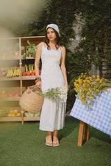 Vestido Alessia Broderie Hueso