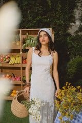 Vestido Alessia Broderie Hueso