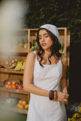 Vestido Alessia Broderie Hueso