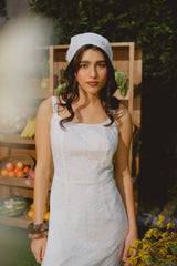 Vestido Alessia Broderie Hueso