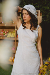 Vestido Alessia Broderie Hueso