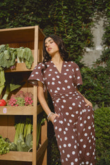 Enterizo Regina Marrón Polka Dots