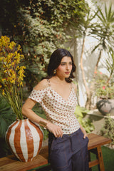 Blusa Zoe Amarillo Polka Dots