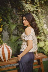 Blusa Zoe Amarillo Polka Dots