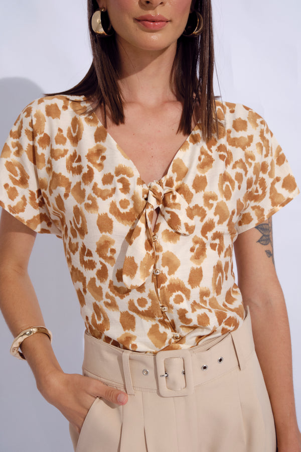 Blusa Mirna Camell Estampado