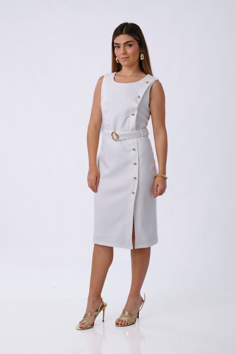 Vestido SofÍa Hueso