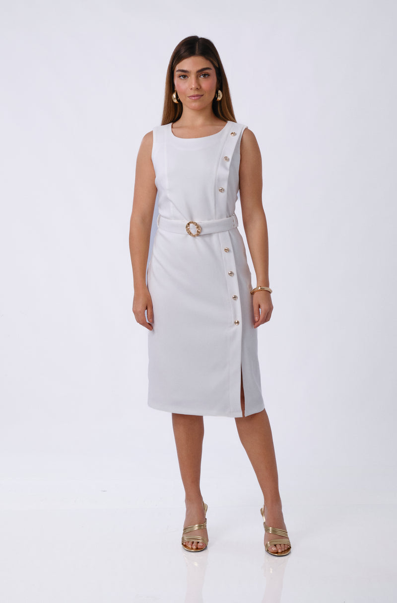 Vestido SofÍa Hueso