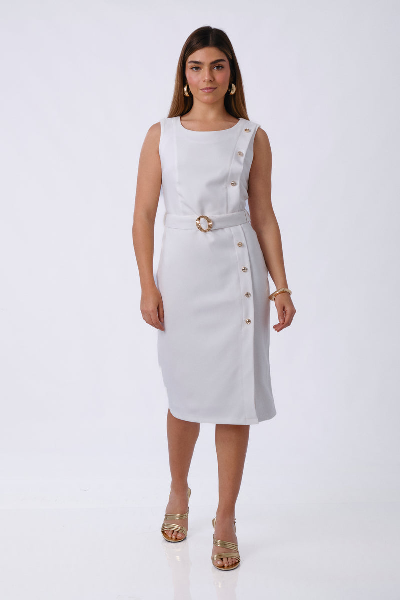 Vestido SofÍa Hueso