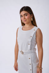 Vestido SofÍa Hueso