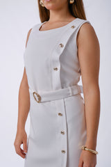 Vestido SofÍa Hueso