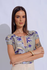 Blusa Abigail Verde Estampado