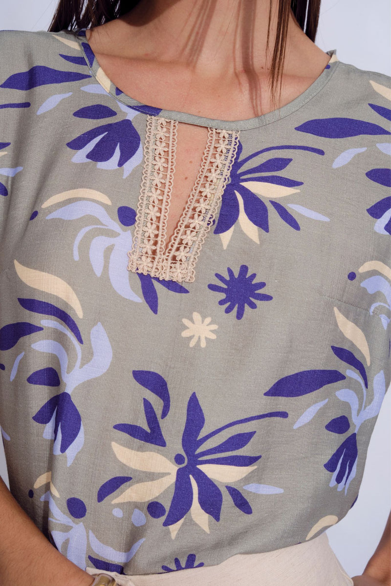 Blusa Abigail Verde Estampado