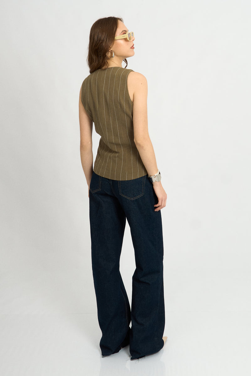 Chaleco Connie Verde Militar