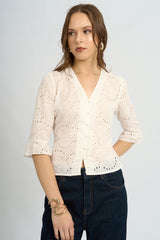 Blusa Suami Broderie Hueso