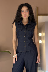Chaleco Denim Set