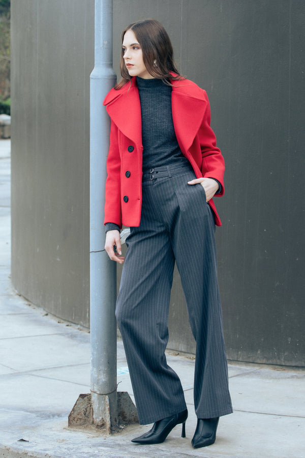 Pantalón Keyla Charcoal Rayas