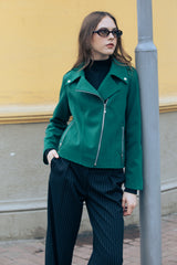 Chaqueta Biker Verde