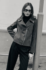 Chaqueta Biker Verde
