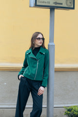 Chaqueta Biker Verde