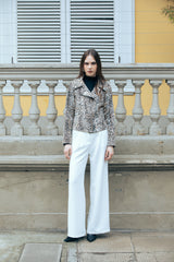 Chaqueta Biker Animal Print