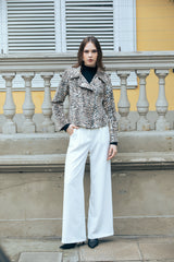 Chaqueta Biker Animal Print