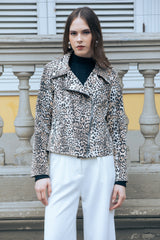 Chaqueta Biker Animal Print