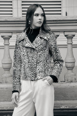 Chaqueta Biker Animal Print