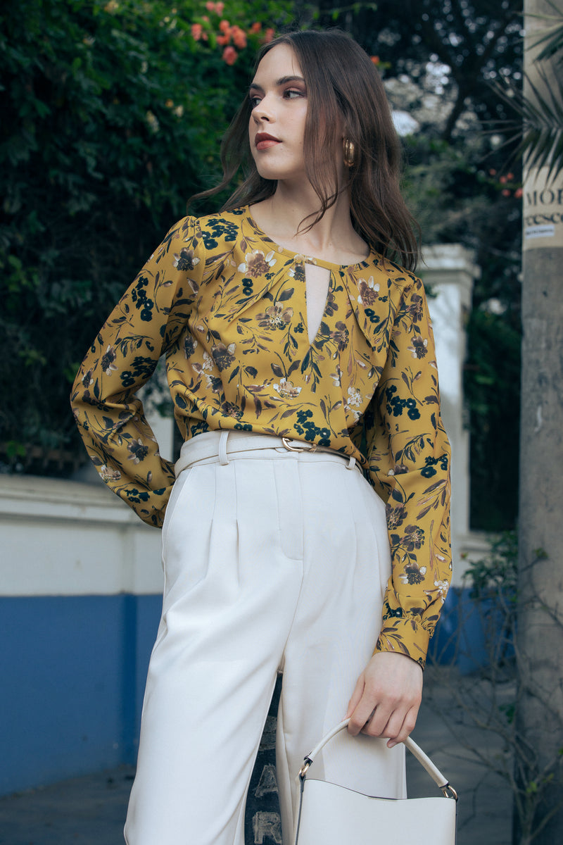 Blusa Beatriz Mostaza