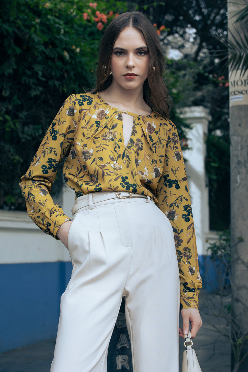 Blusa Beatriz Mostaza