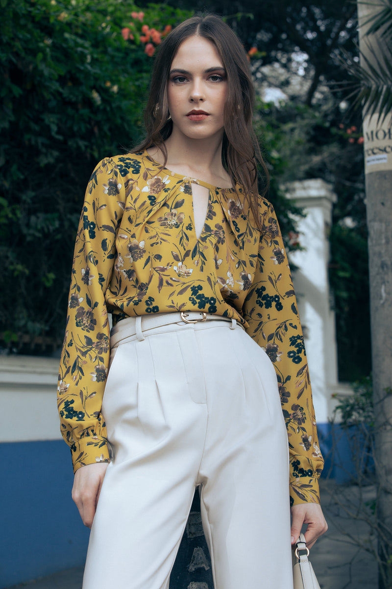 Blusa Beatriz Mostaza