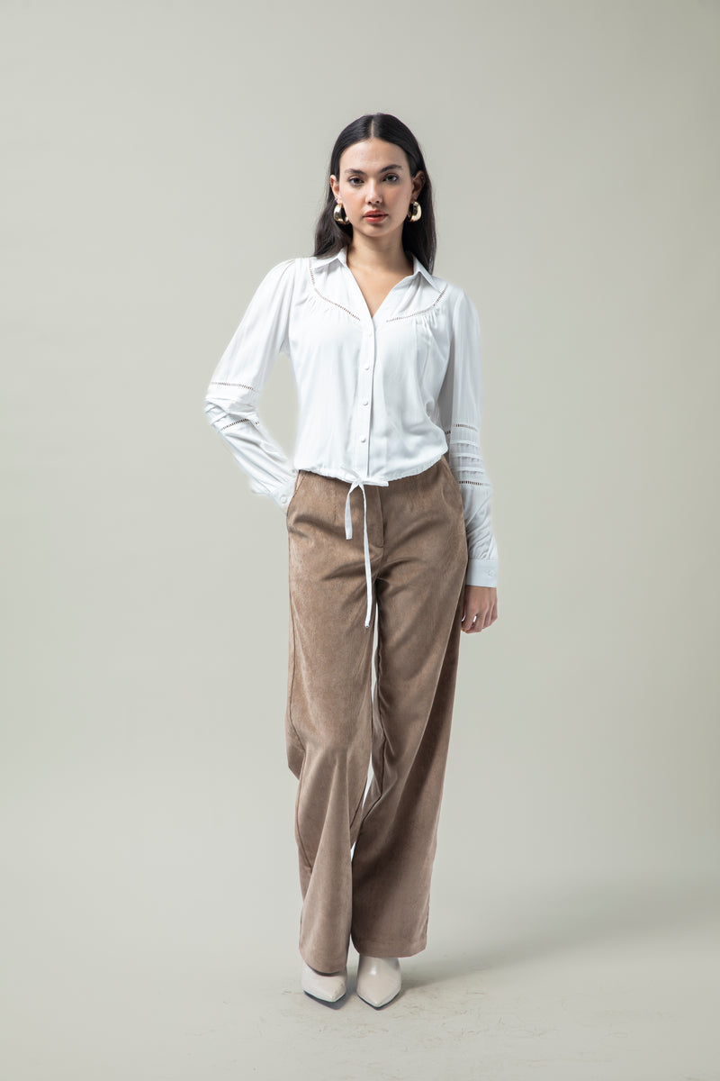 Pantalón Isla Beige Corduroy