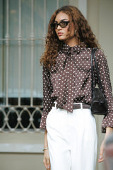 Blusa Magda Polka Dots Marrón