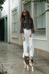 Blusa Magda Polka Dots Marrón